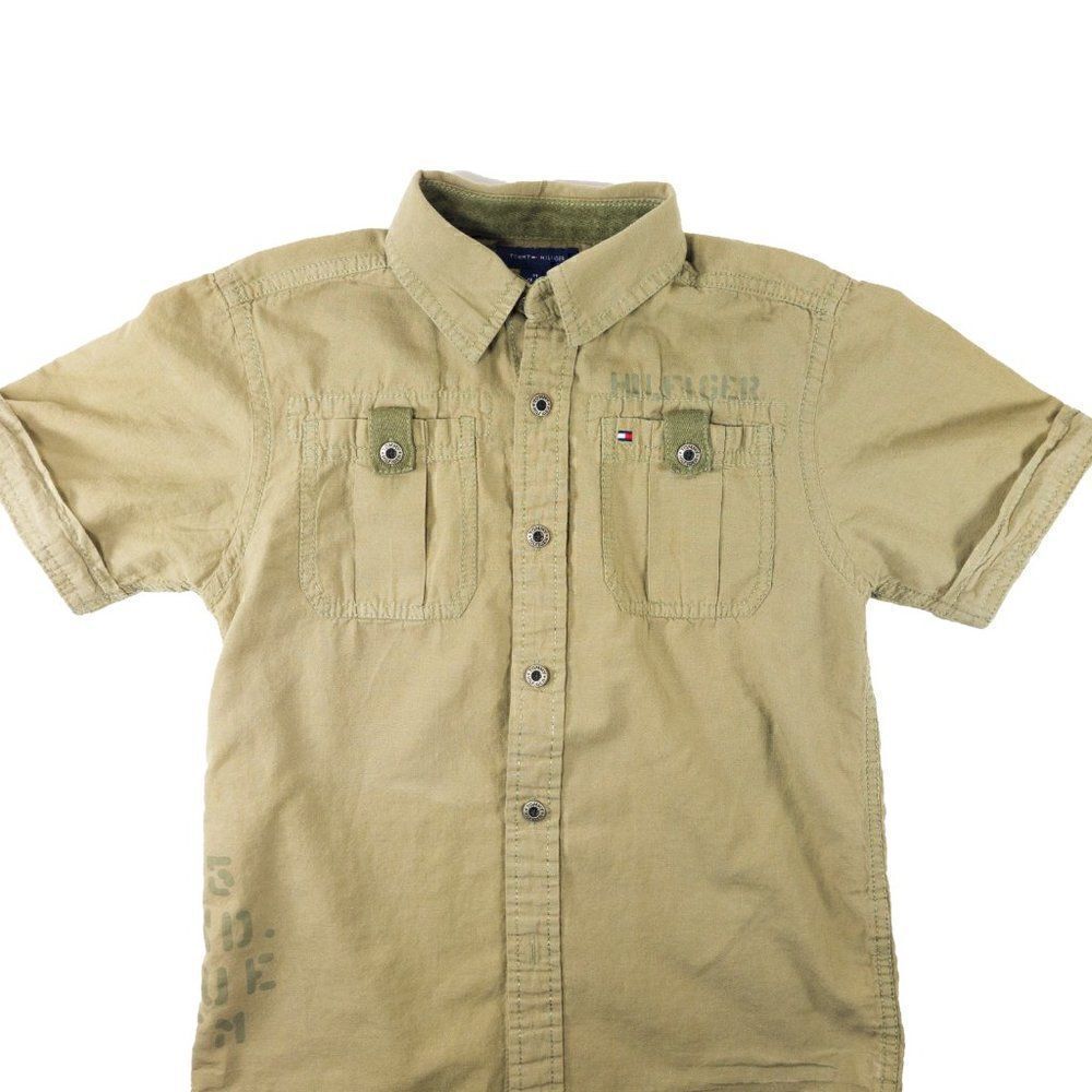 Tommy Hilfiger Army Style Boys Button Up Shirt - Picture 2 of 5
